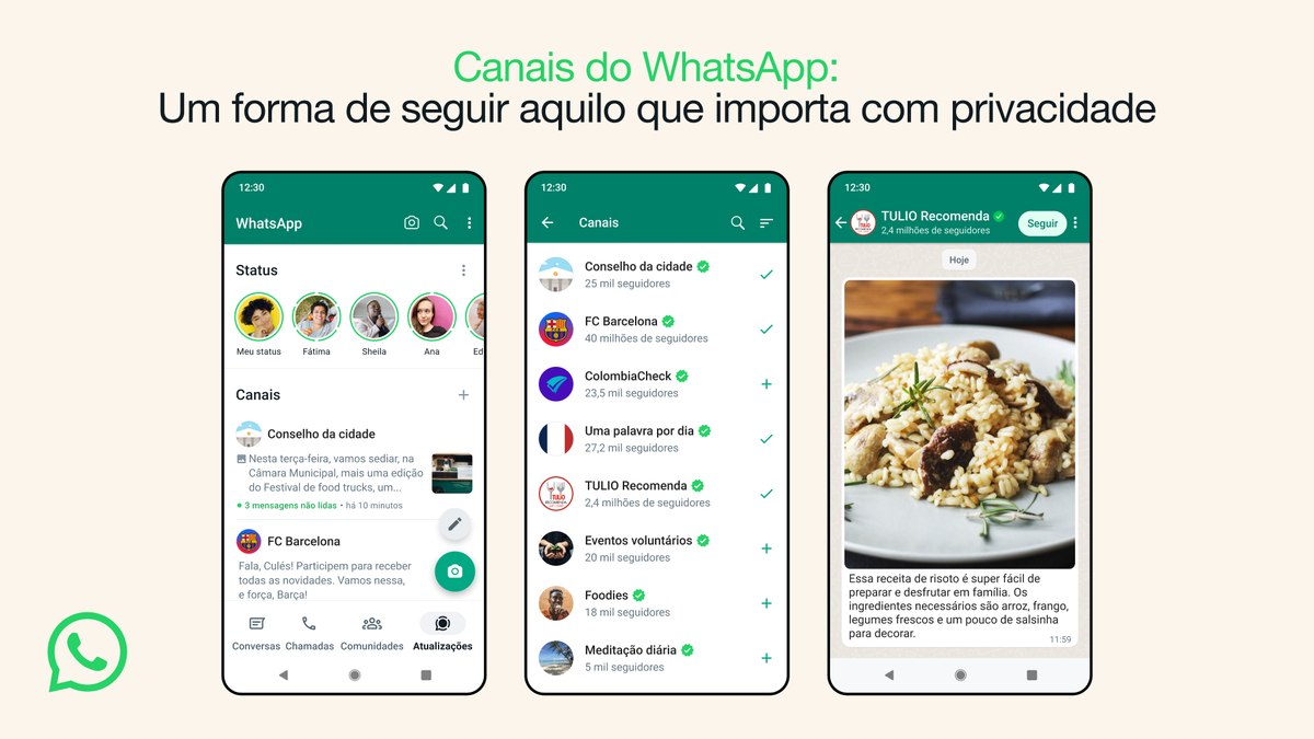 WhatsApp lança Canais