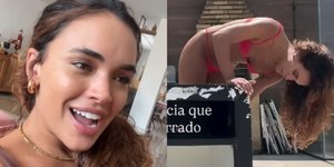 Giovana Cordeiro rebate críticas após reformar móvel de biquíni