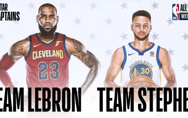 LeBron James (Cleveland Cavaliers) e Stephen Curry (Golden State Warriors) são os capitães do All-Star Game 2018