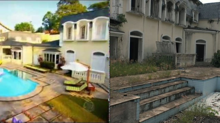 Drone mostra Mansão Ídolos abandonada