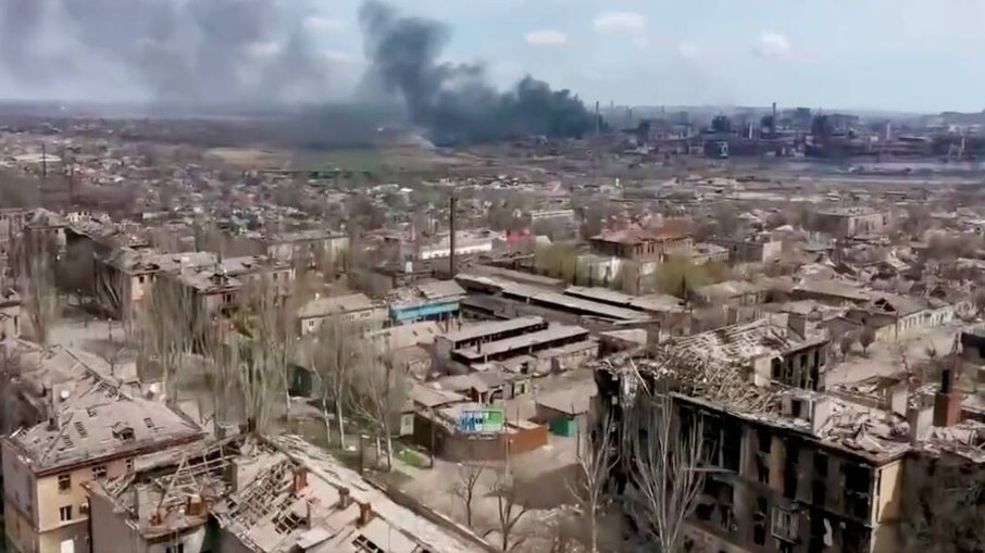 Destruição em Mariupol, na Ucrânia