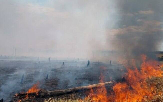 Imagem do Corpo de Bombeiros de Mato Grosso mostra incêndio perto de Paranatinga Imagem do Corpo de Bombeiros de Mato Grosso mostra incêndio perto de Paranatinga