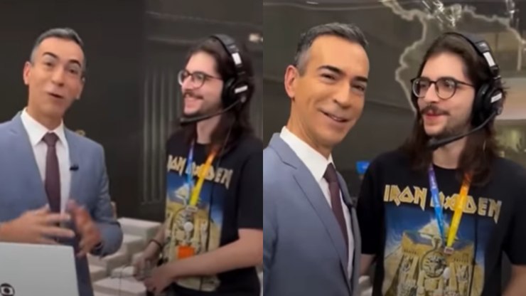 César Tralli acolhe novo contratado do Jornal Hoje com simpatia