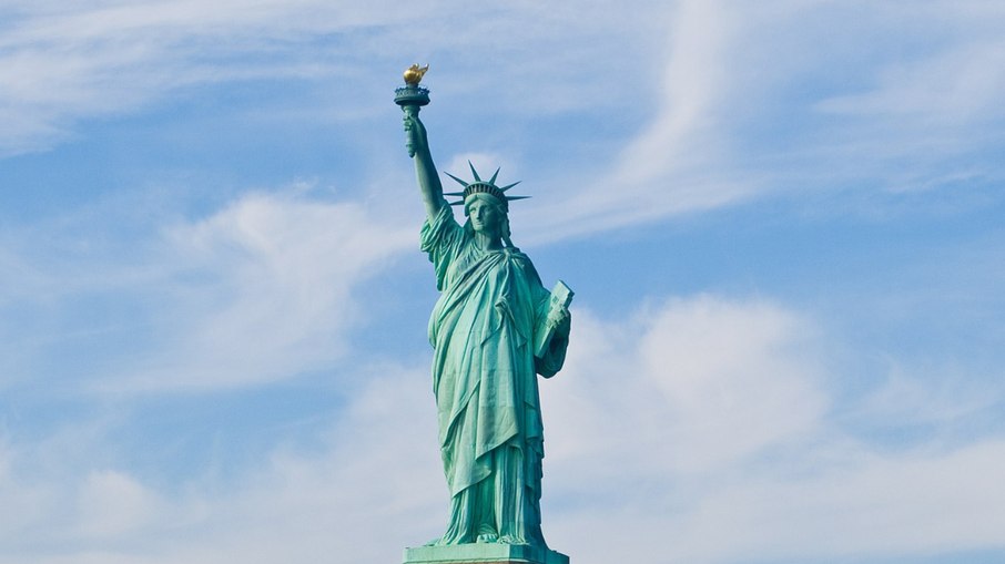 Estátua da Liberdade vista da balsa Circle Line Estátua da Liberdade vista da balsa Circle Line