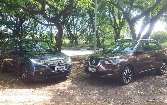 Honda HR-V e Nissan Kicks estão entre os SUVs compactos mais vendidos do Brasil atualmente