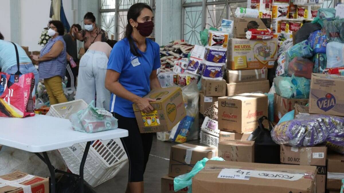 A ONG Ação da Cidadania recebe doações para as vítimas das chuvas em Petrópolis