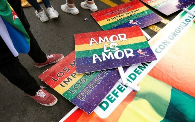 Manifestação em Lima durante o Dia Internacional contra a Homofobia, Bifobia e Transfobia