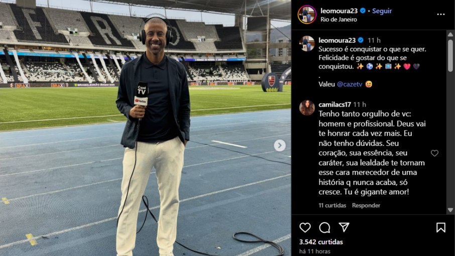 Léo Moura compartilhou a participação no clássico carioca 