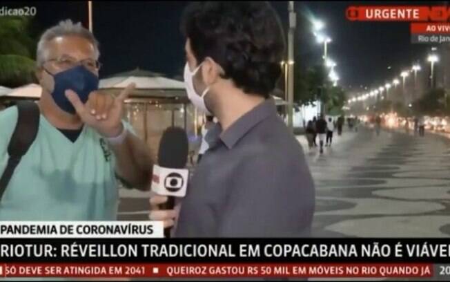Homem surge ao vivo na GloboNews para xingar emissora