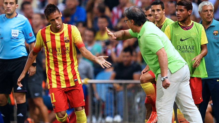 Neymar e Tata Martino juntos no Barcelona Neymar e Tata Martino juntos no Barcelona