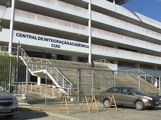 Fachada da Central de Integração Acadêmica na Universidade Estadual da Paraíba onde aconteceu um tiroteio