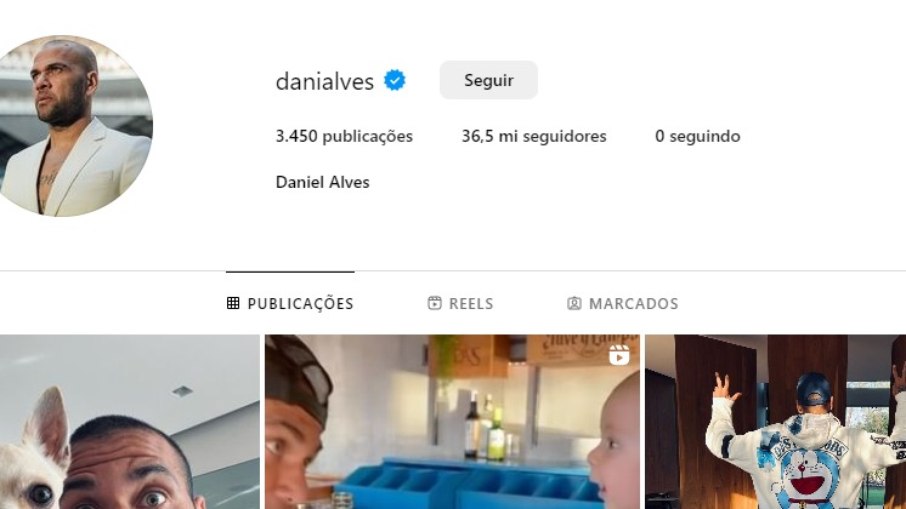 Daniel Alves muda foto de perfil no Instagram