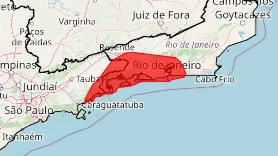 Ciclone provoca chuva forte no Rio de Janeiro e em São Paulo nos próximos dia