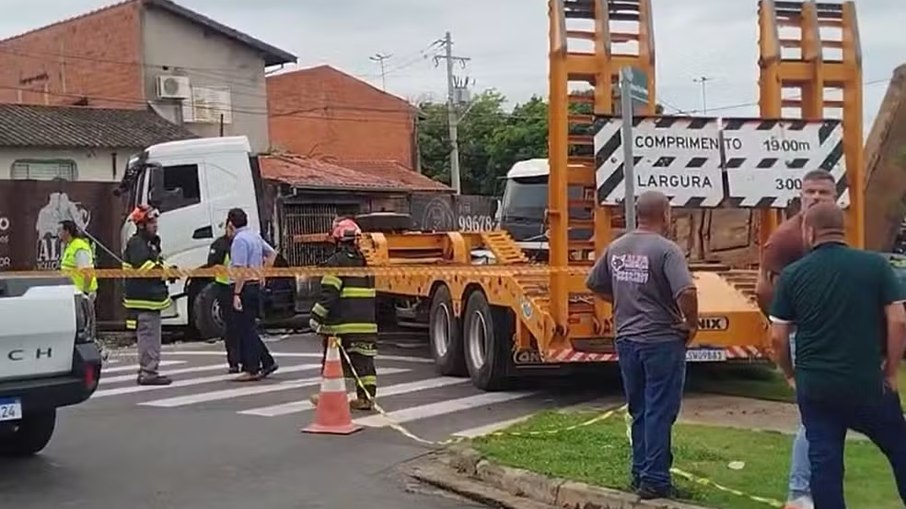 A área permaneceu isolada para a realização da perícia