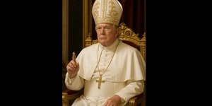 Trump posta foto de IA vestido de Papa sentado um trono dourado