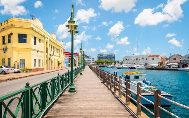 Bridgetown, em Barbados, é um dos portos no Caribe por onde o navio Marina irá passar