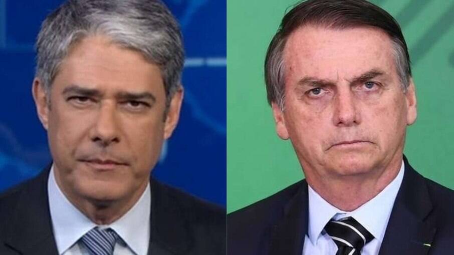 William Bonner e Jair Bolsonaro