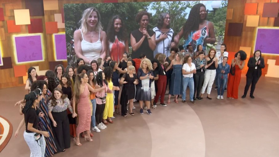 Patrícia Poeta recebe profissionais mulheres no palco do 'Encontro'