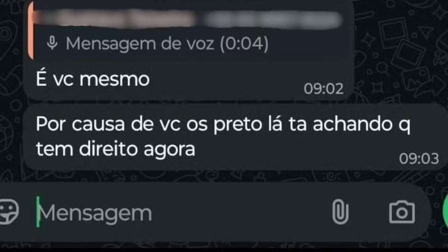 Mensagem enviada por aluno de economia da UFMT em grupo com outros estudantes Mensagem enviada por aluno de economia da UFMT em grupo com outros estudantes