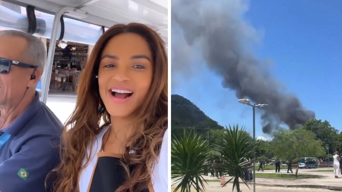 Protagonista de 'Travessia' registra incêndio na Globo: 'Loucura'