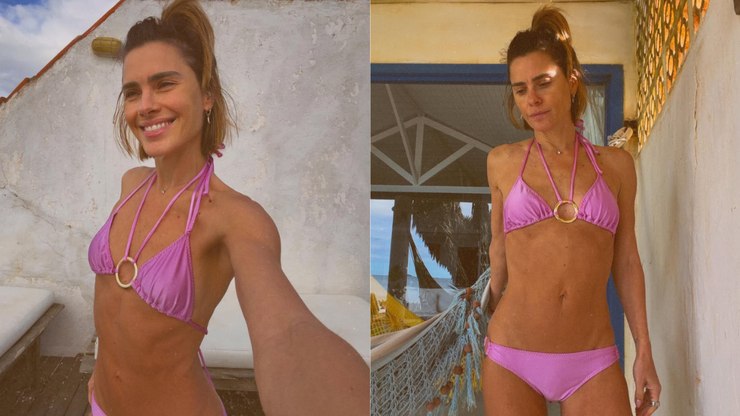 Carolina Dieckmann posa de biquíni e ganha elogios: 'Espetacular'