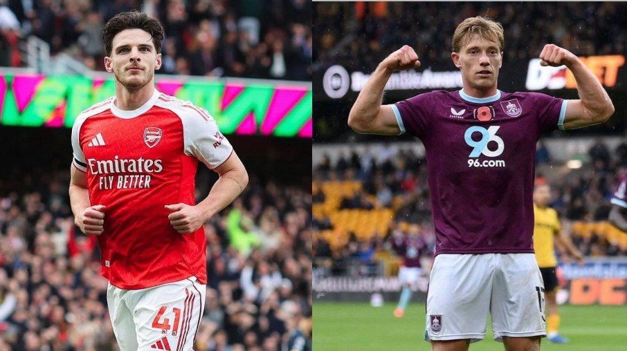 Rice e Flemming são destaques de Arsenal e Burnley