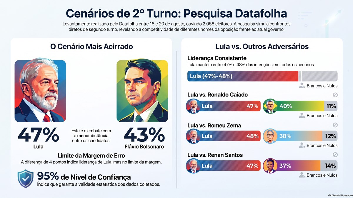 Pesquisa mostra cenário de Lula com outros candidatos Pesquisa mostra cenário de Lula com outros candidatos
