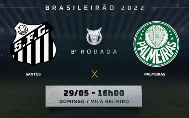 Onde assistir Santos x Palmeiras AO VIVO pelo Brasileirão