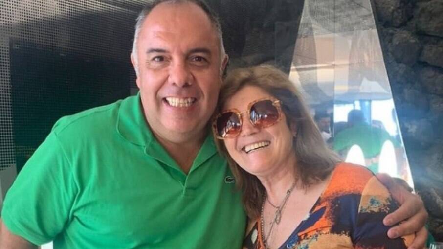 Marcos Braz ao lado de Dona Dolores, mãe de Cristiano Ronaldo
