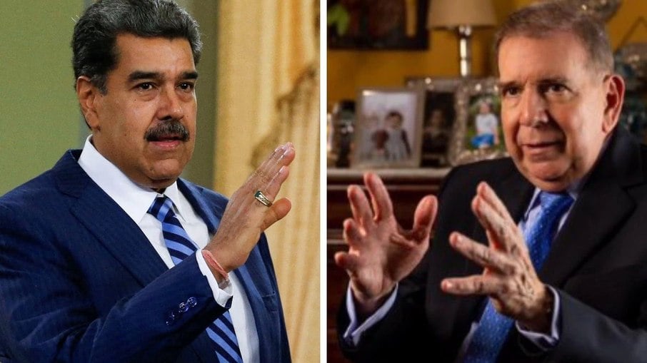 Nicolás Maduro e Edmundo González disputam pleito neste domingo