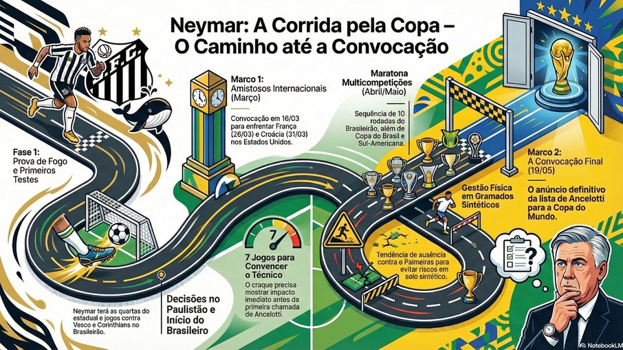 Caminho de Neymar até a Copa do Mundo Caminho de Neymar até a Copa do Mundo
