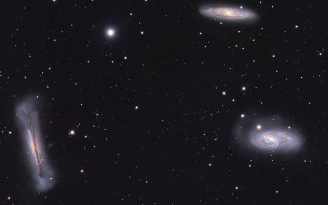 Destaque da NASA: galáxias do Trio do Leão na foto astronômica do dia