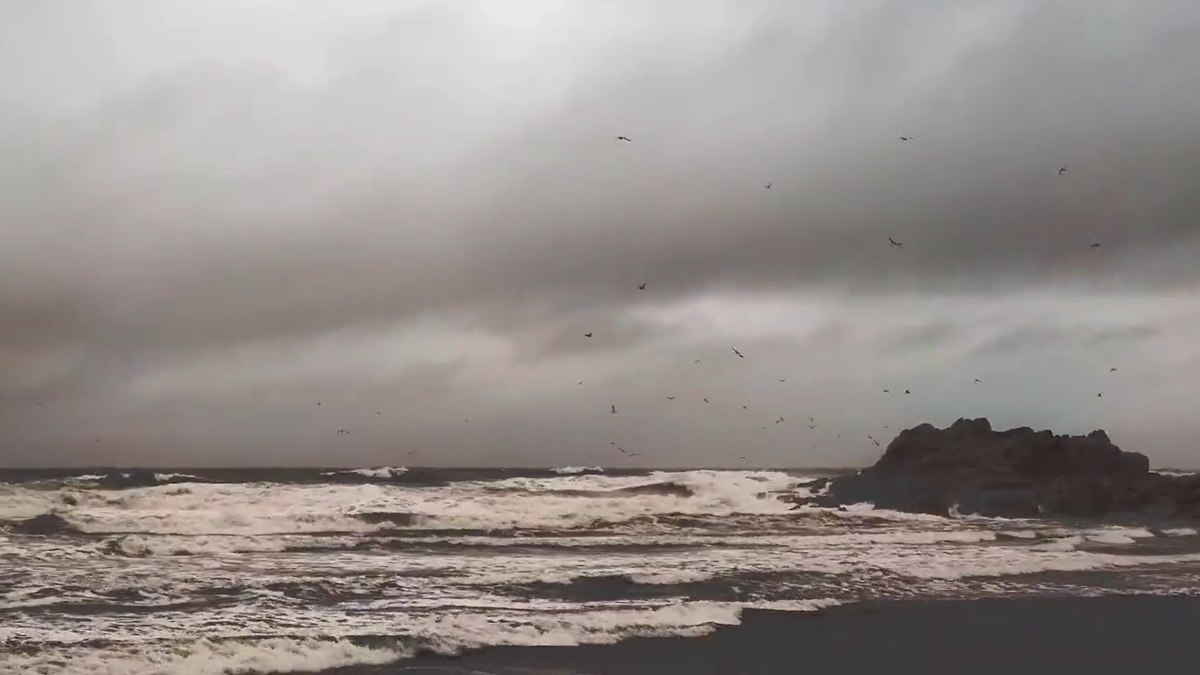 Litoral de Santa Catarina durante o ciclone extratropical