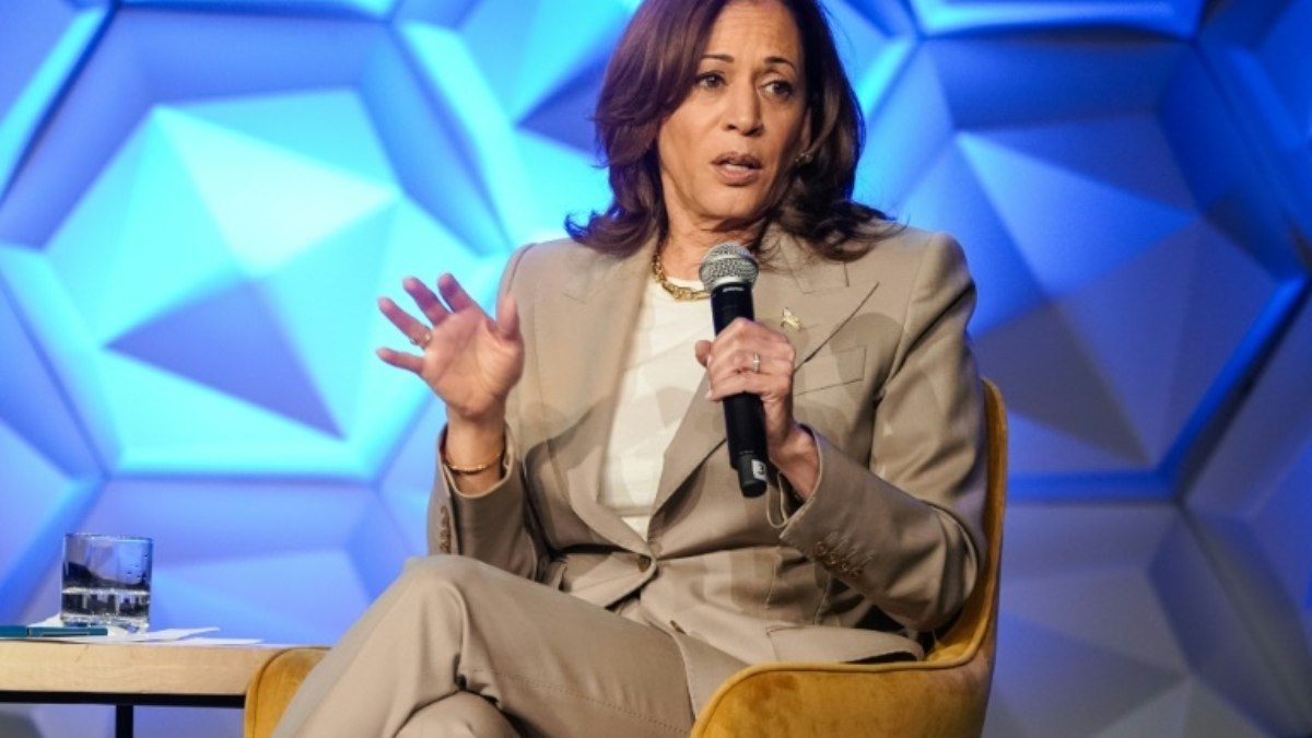 A vice-presidente americana Kamala Harris em Atlanta, Georgia, em 14 de junho de 2024