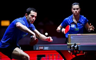 Calderano e Takahashi: parceria vai além do tênis de mesa