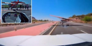 VÍDEO: avião quase atinge carro durante pouso forçado