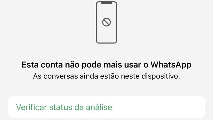 Usuários foram pegos de surpresa com mensagem de WhatsApp bloqueado