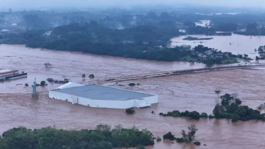 Havan de Lajeado ficou destruída com o temporal