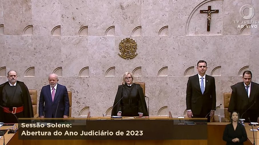 Abertura do ano judiciário de 2023 no STF com presença de Lula