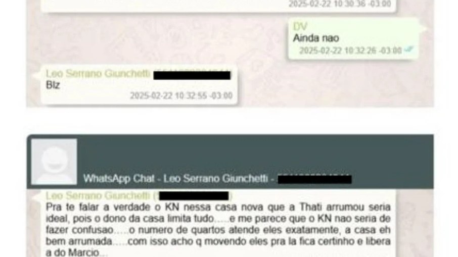 Mensagens de Vorcaro alugando mansão no Rio de Janeiro para Kassio Nunes Mensagens de Vorcaro alugando mansão no Rio de Janeiro para Kassio Nunes