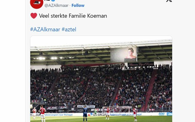 Ronald Koeman Jr não segurou as lágrimas com a homenagem à mãe Bartina 