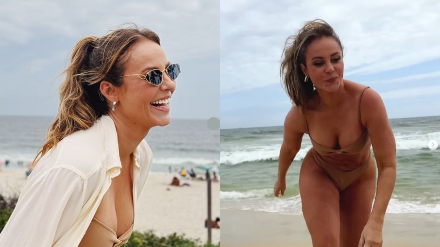 Paolla Oliveira surge de biquíni cavado e web vai à loucura: 'Que mulher'