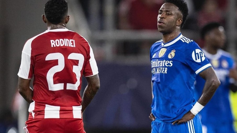 Rodinei e Vini Jr se enfrentaram na Champions League Rodinei e Vini Jr se enfrentaram na Champions League