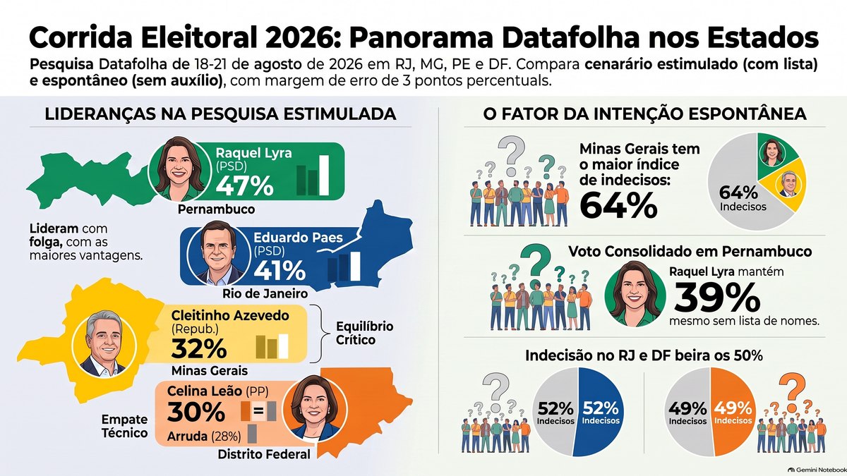 Pesquisa dá panorama das disputas nos estados