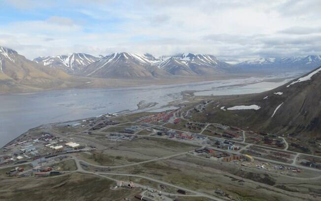 Vista da Ilha de Svalbard