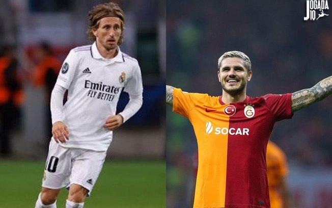 Modric e Icardi estão na mira do Como para 2024/25 - Foto: Divulgação/Real Madrid e Hossein/AFP via Getty Images