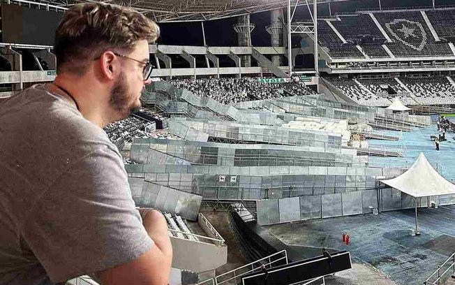 Registro de Gabriezão no estádio Nilton Santos para acompanhar a um dos jogos do Botafogo