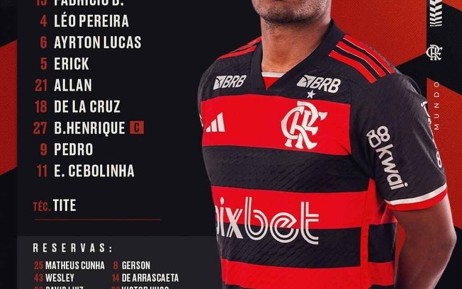 Allan e Bruno Henrique são as novidades de Tite para o jogo com o São Paulo