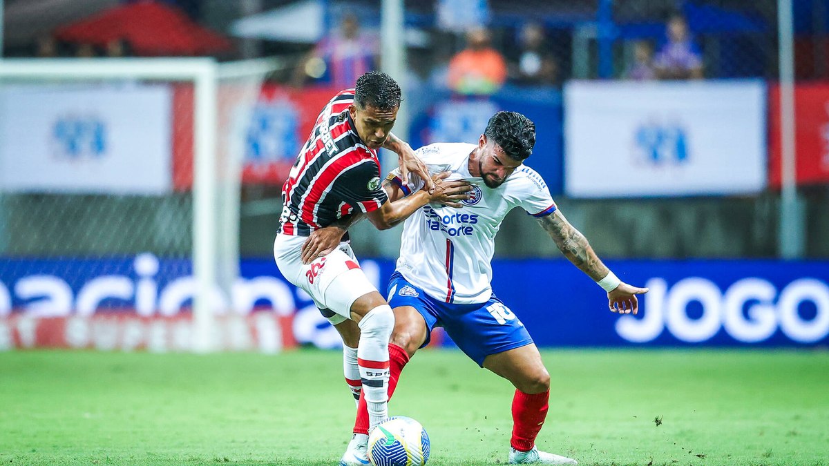 São Paulo faz 3 a 0 sobre o Bahia fora de casa e se consolida no G6 do Brasileirão