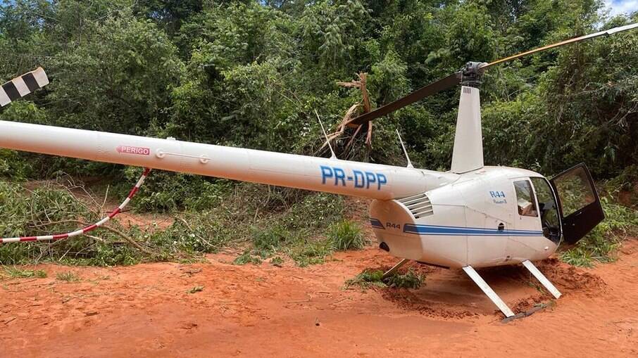 Helicóptero apreendido com 200 kg de cocaína em SP